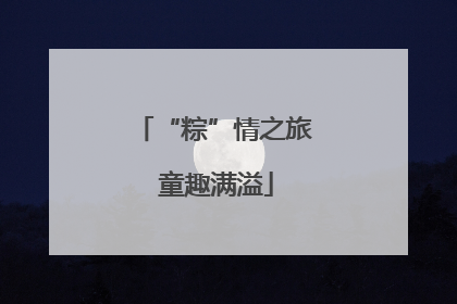 “粽”情之旅 童趣满溢
