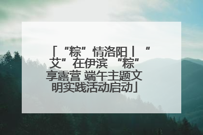 “粽”情洛阳丨“艾”在伊滨 “粽”享露营 端午主题文明实践活动启动