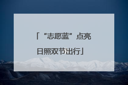“志愿蓝”点亮日照双节出行