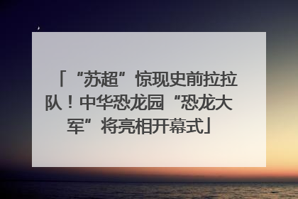 “苏超”惊现史前拉拉队！中华恐龙园“恐龙大军”将亮相开幕式