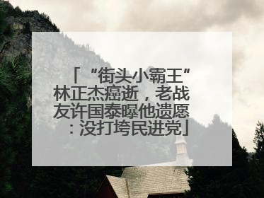 “街头小霸王”林正杰癌逝，老战友许国泰曝他遗愿：没打垮民进党