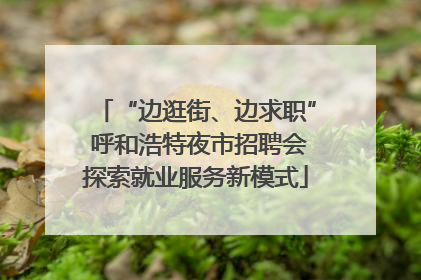 “边逛街、边求职” 呼和浩特夜市招聘会探索就业服务新模式