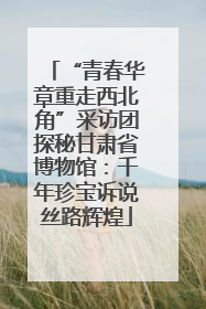 “青春华章重走西北角”采访团探秘甘肃省博物馆：千年珍宝诉说丝路辉煌