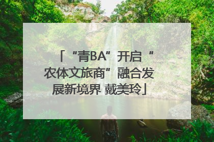 “青BA”开启“农体文旅商”融合发展新境界 戴美玲