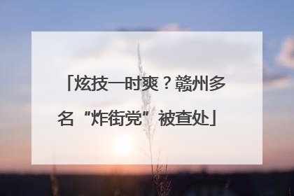 炫技一时爽？赣州多名“炸街党”被查处