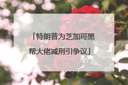 特朗普为芝加哥黑帮大佬减刑引争议