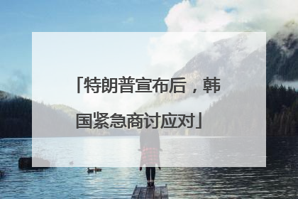 特朗普宣布后，韩国紧急商讨应对