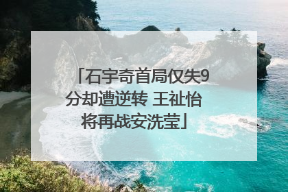石宇奇首局仅失9分却遭逆转 王祉怡将再战安洗莹