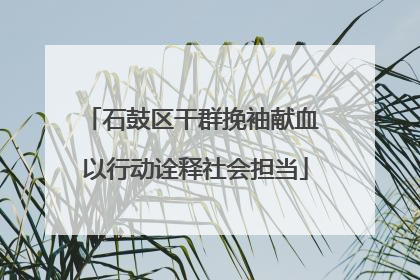 石鼓区干群挽袖献血 以行动诠释社会担当