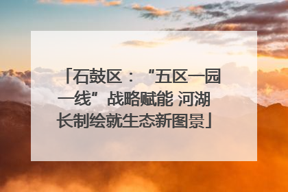 石鼓区：“五区一园一线”战略赋能 河湖长制绘就生态新图景