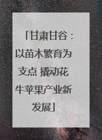 甘肃甘谷：以苗木繁育为支点 撬动花牛苹果产业新发展