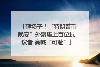 砸场子！“特朗普币晚宴”外聚集上百位抗议者 高喊“可耻”