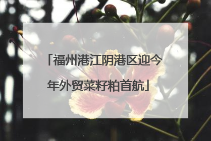 福州港江阴港区迎今年外贸菜籽粕首航