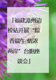 福建漳州边检站开展“粽香端午 情浓两岸”台胞座谈会