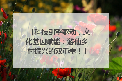 科技引擎驱动，文化基因赋能：游仙乡村振兴的双重奏！