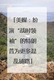 美媒：扮演“战时领袖”的特朗普为更多混乱铺路