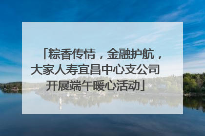 粽香传情，金融护航，大家人寿宜昌中心支公司开展端午暖心活动
