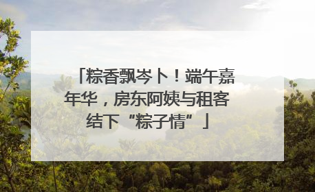 粽香飘岑卜！端午嘉年华，房东阿姨与租客结下“粽子情”