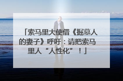 索马里大使借《掘墓人的妻子》呼吁：请把索马里人“人性化”！