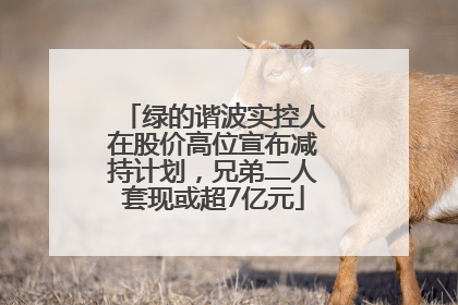 绿的谐波实控人在股价高位宣布减持计划，兄弟二人套现或超7亿元
