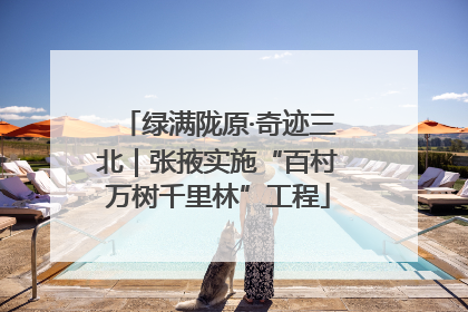 绿满陇原·奇迹三北｜张掖实施“百村万树千里林”工程