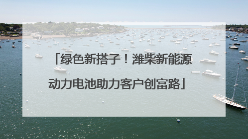 绿色新搭子！潍柴新能源动力电池助力客户创富路