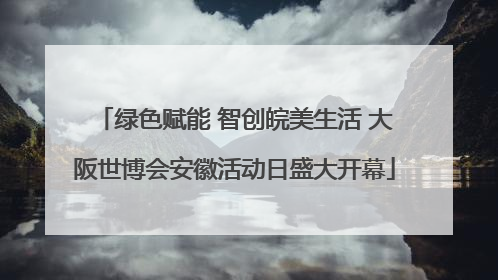 绿色赋能 智创皖美生活 大阪世博会安徽活动日盛大开幕
