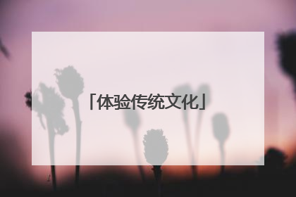 体验传统文化