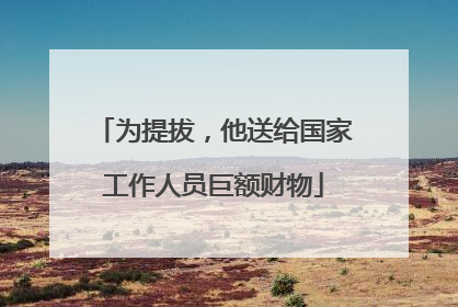 为提拔，他送给国家工作人员巨额财物