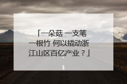 一朵菇 一支笔 一根竹 何以撬动浙江山区百亿产业？