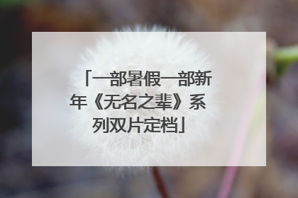 一部暑假一部新年《无名之辈》系列双片定档