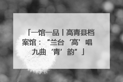 一馆一品丨高青县档案馆：“兰台‘高’唱 九曲‘青’韵”