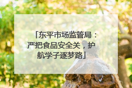 东平市场监管局：严把食品安全关，护航学子逐梦路