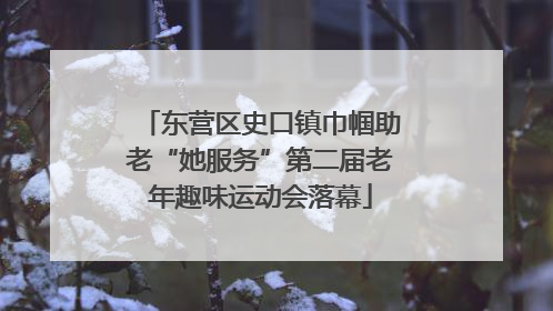 东营区史口镇巾帼助老“她服务”第二届老年趣味运动会落幕