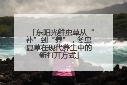 东阳光鲜虫草从“补”到“养”，冬虫夏草在现代养生中的新打开方式