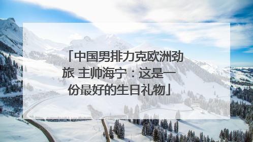中国男排力克欧洲劲旅 主帅海宁：这是一份最好的生日礼物