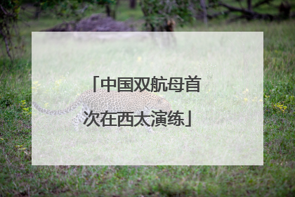 中国双航母首次在西太演练