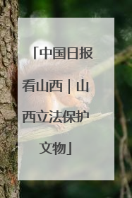 中国日报看山西｜山西立法保护文物