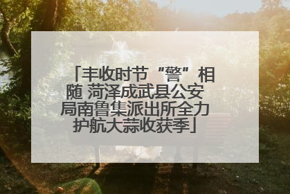 丰收时节“警”相随 菏泽成武县公安局南鲁集派出所全力护航大蒜收获季