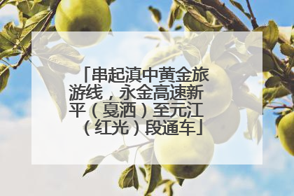 串起滇中黄金旅游线，永金高速新平（戛洒）至元江（红光）段通车