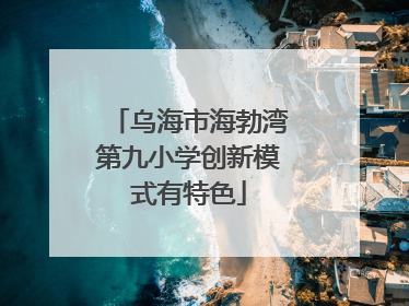 乌海市海勃湾第九小学创新模式有特色