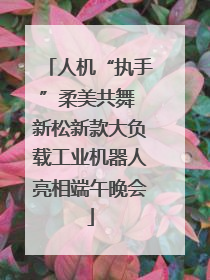 人机“执手”柔美共舞 新松新款大负载工业机器人亮相端午晚会
