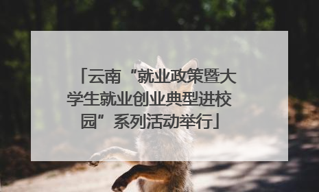 云南“就业政策暨大学生就业创业典型进校园”系列活动举行