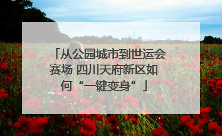 从公园城市到世运会赛场 四川天府新区如何“一键变身”