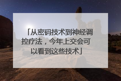 从密码技术到神经调控疗法，今年上交会可以看到这些技术
