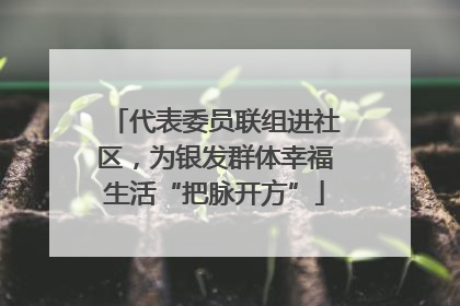 代表委员联组进社区，为银发群体幸福生活“把脉开方”