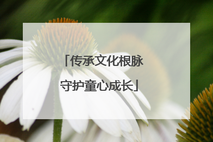 传承文化根脉 守护童心成长