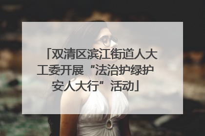 双清区滨江街道人大工委开展“法治护绿护安人大行”活动
