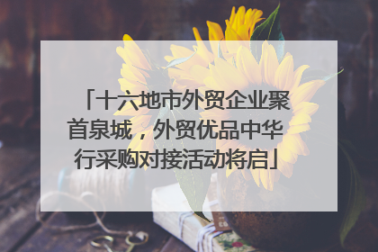 十六地市外贸企业聚首泉城，外贸优品中华行采购对接活动将启