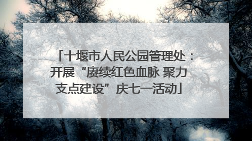 十堰市人民公园管理处：开展“赓续红色血脉 聚力支点建设”庆七一活动